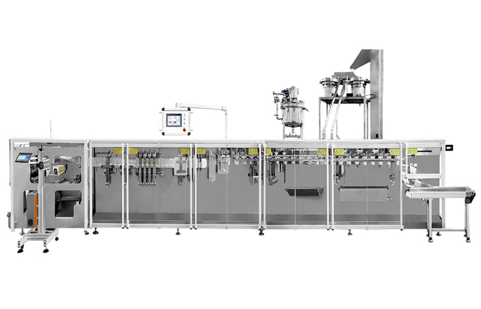 Doypack Form-Fill-Seal Machine for Doypack Pouches with Top Spout Doypack Form-Fill-Seal Machine designed for filling and sealing Doypack pouches with a top spout, suitable for liquid and viscous products.