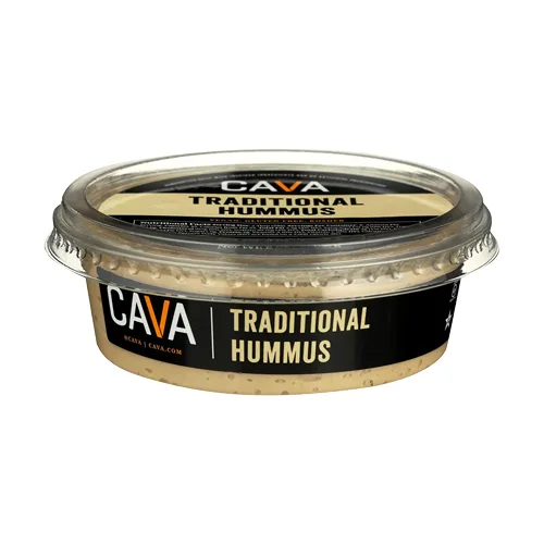 Traditional Hummus in Round Plastic Tub with Snap-on Lid